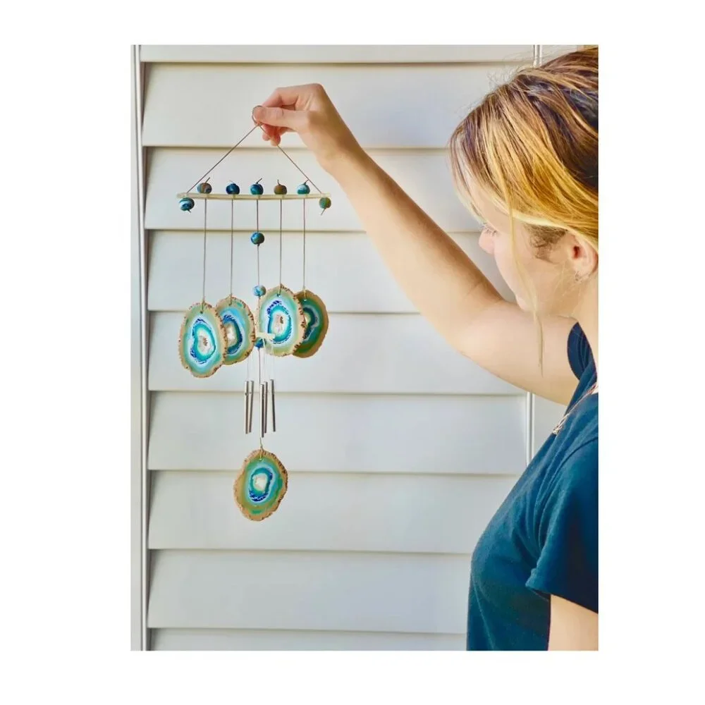 NEW Make Your Own Clay Geode Wind Chime DIY Craft Kit CHRISTMAS GIFT Stocking St